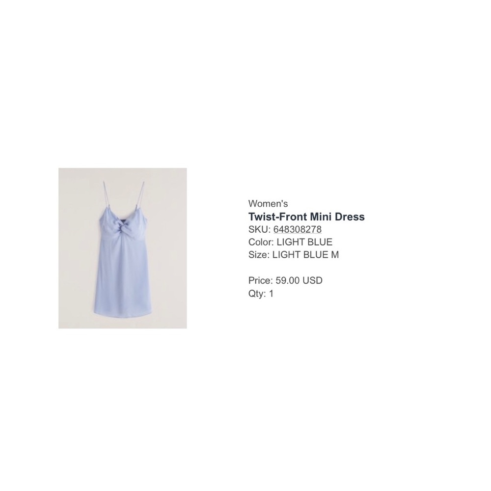 Abercrombie & Fitch Twist-Front Mini Dress